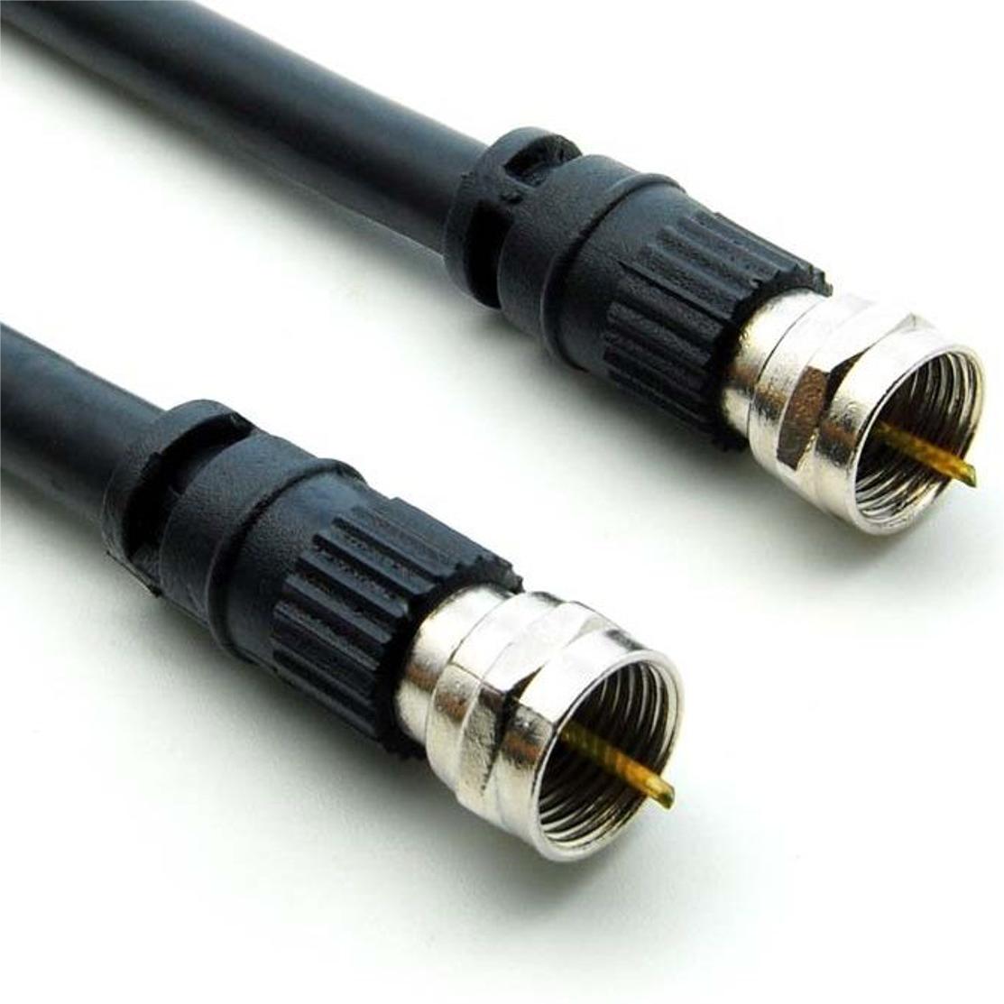 Aston Cable - RG6 Coaxial Cable with F & PAL Connectors for High-quality Signal Transmission